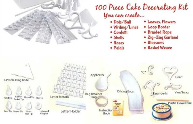 Cake Decoration Items 100 Pcs Cake Decorating Tools For Cake
