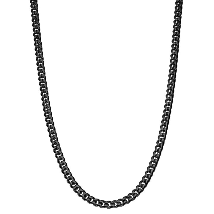 Silver/Black/Golden Stainless Steel Italian Thin Cuban Chain For Men/Boys Neck
