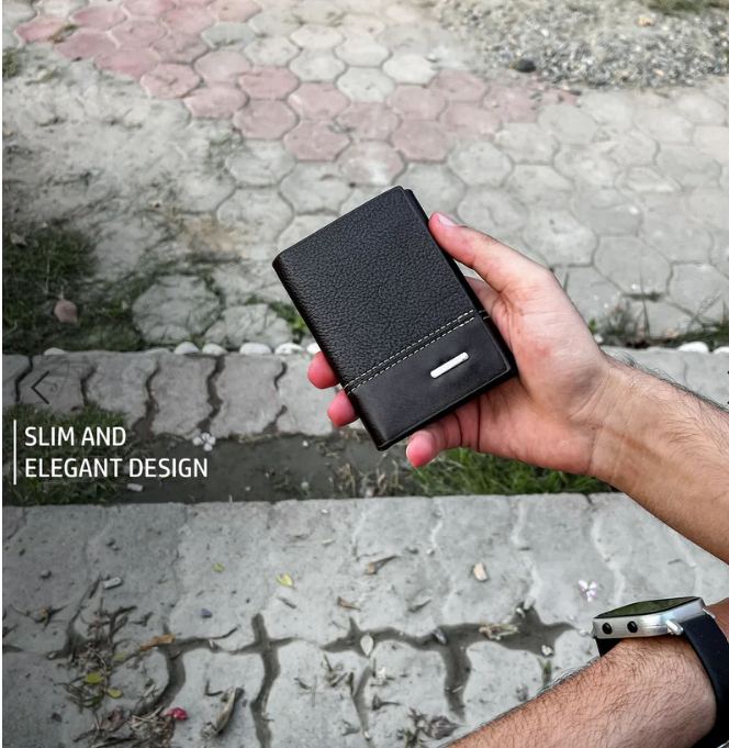 New Men’s Trifold Leather Wallet – Premium Wallet with Multiple Card Slots – Stylish & Durable Wallet for Everyday Use