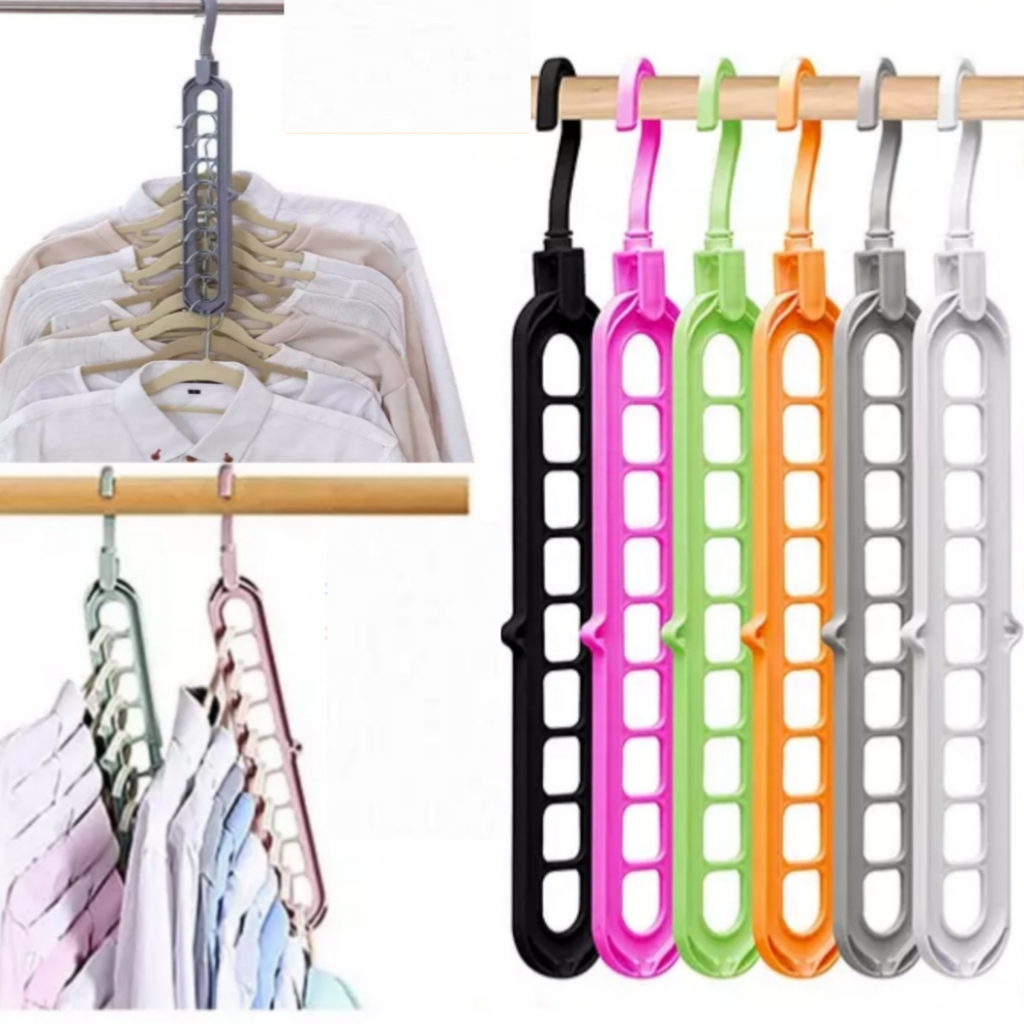 Magic Clothes Hanger Rail Standard Wardrobe Storage Hangers Space