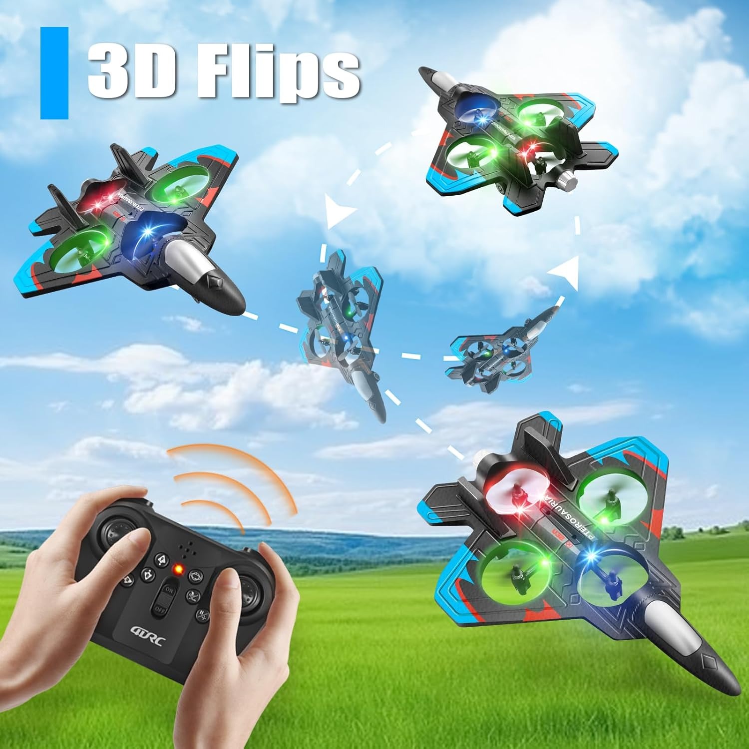 R/C Foam Combat Airplane 479-1 - 2.4GHz Remote Control Rechargeable RC Plane for Kids & Adults - Ready to Fly Toy Gift