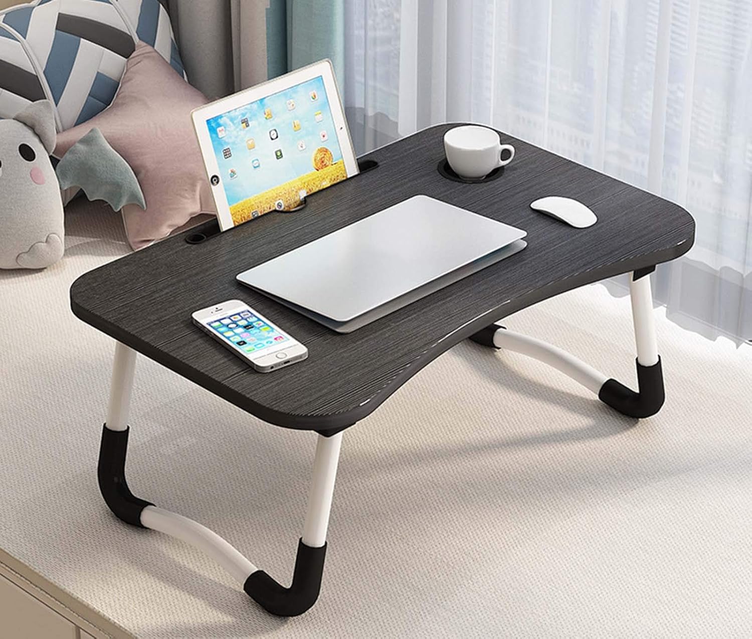 Lazy Portable Computer Desk Folding Gaming Laptop Table Bedroom Desk ...