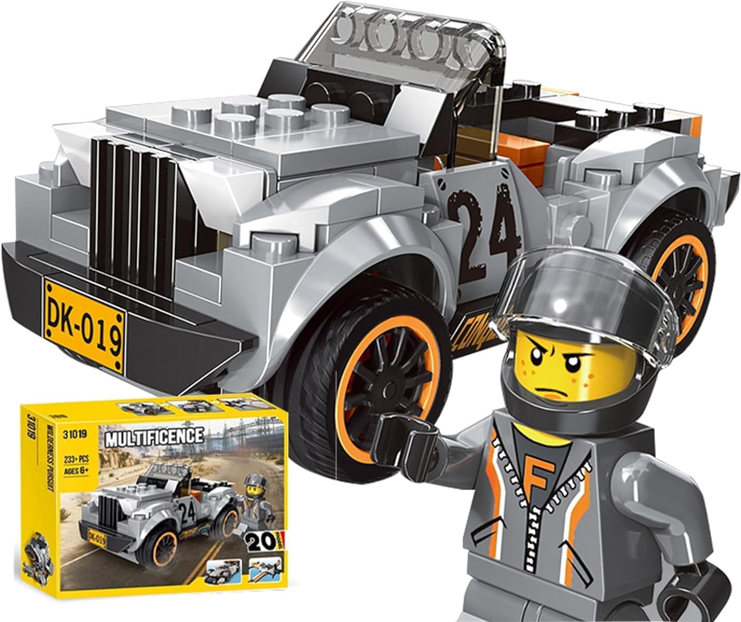 Architect 20-in-1 Racing Vehicle Building Set | 233+ Pieces STEM Educational Toy | Construction Learning Bricks for Kids | Builds Cars Jeeps, SUVs