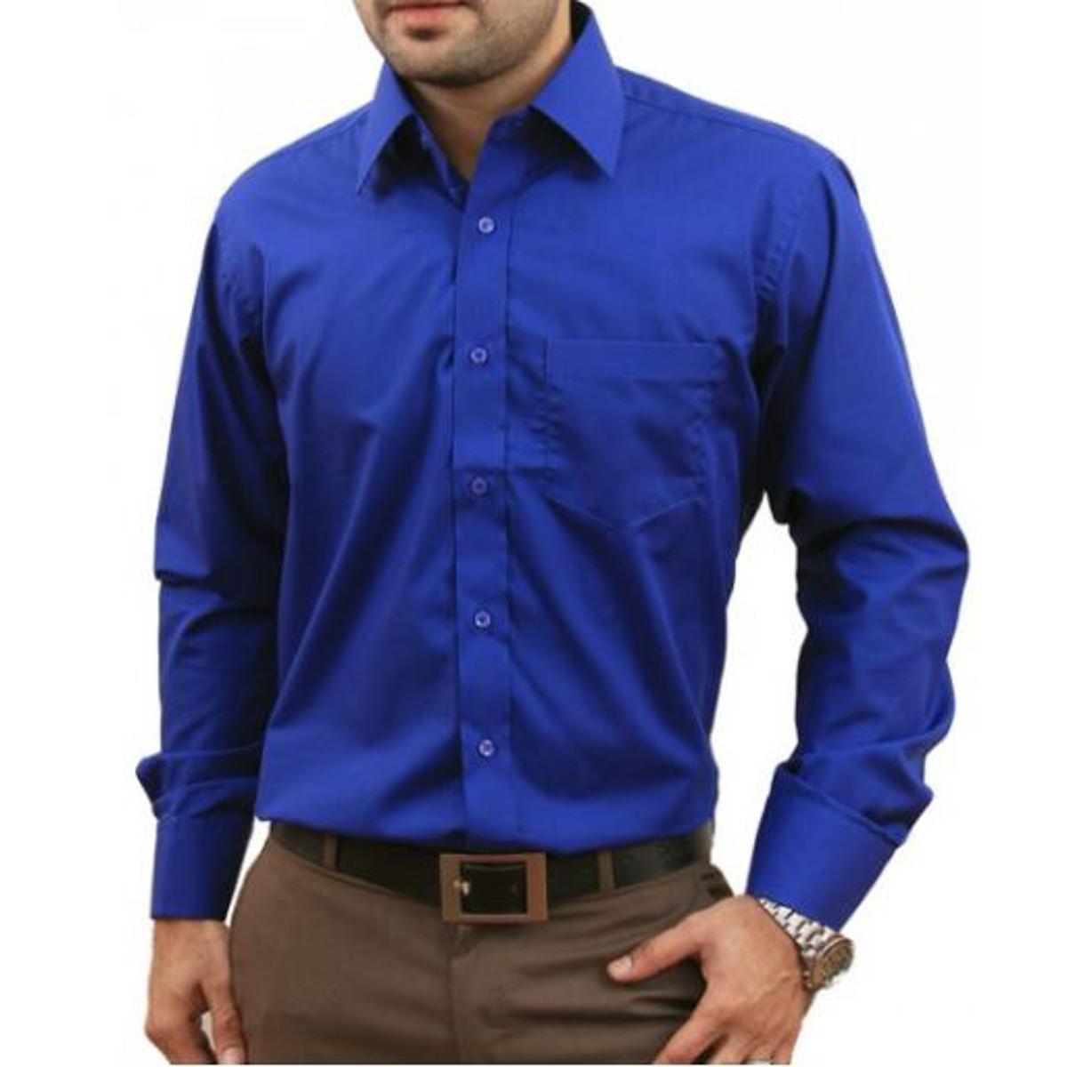 Royal Blue Formal Shirt For Men