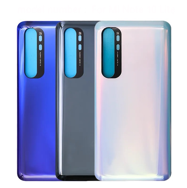 Xiaomi Mi Note 10 Lite Back Glass Battery Cover Rear Door Housing Case For Xiaomi Mi Note 10 Lite Back Battery Glass Replacement