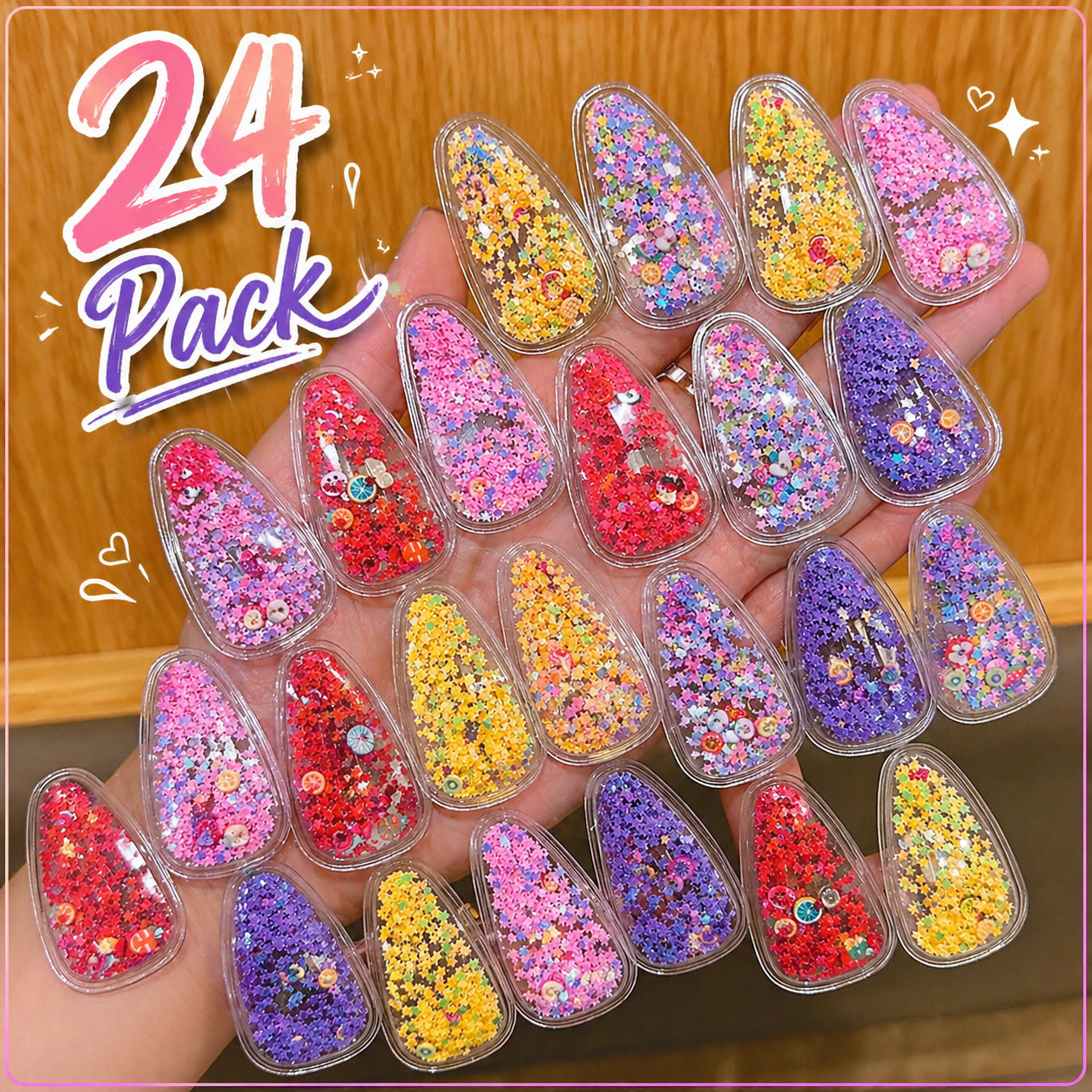 12 Sweet, Versatile, Easy, Non-Damaging, Colorful Hair Clips Suitable for Everyday Hair Additions