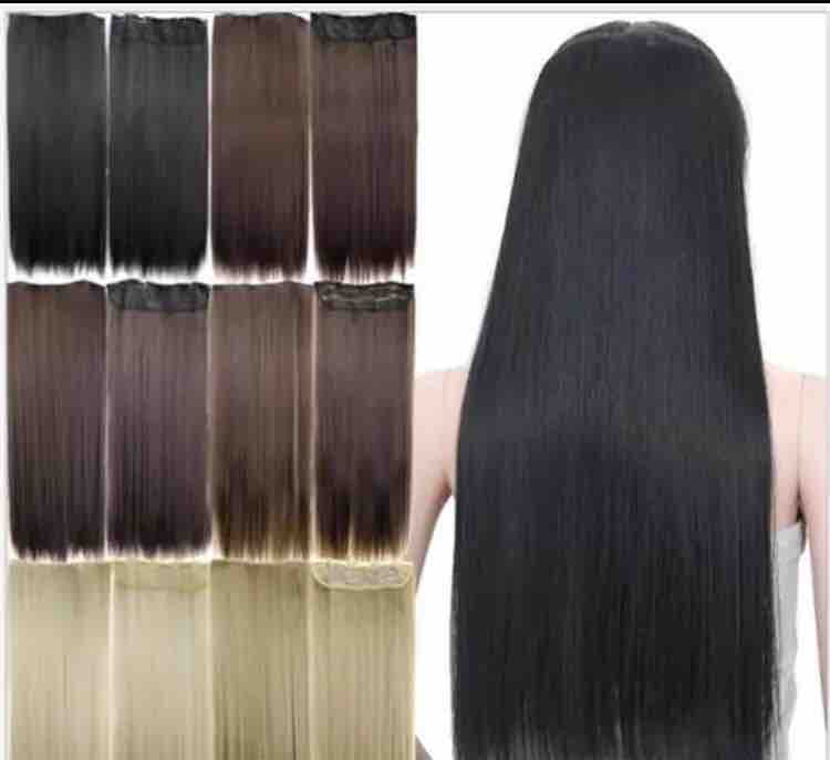 30Inch Long 5 clips Natural black color hair extension new straight