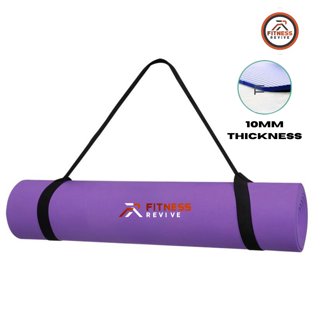 10mm Yoga Mat – Non-Slip, Extra Thick, and Portable  – Premium Comfort & Joint Protection