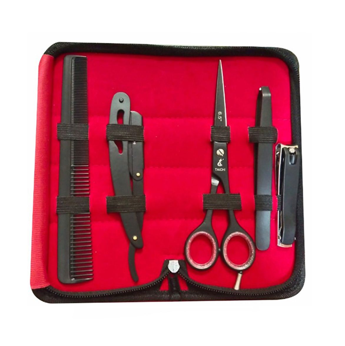 Premium Quality Barber Scissors Set / Hair Cutting Scissors Set / Hair Dressing Scissors set / Personal Hair Cutting kit set Stainless Steel Black Color
