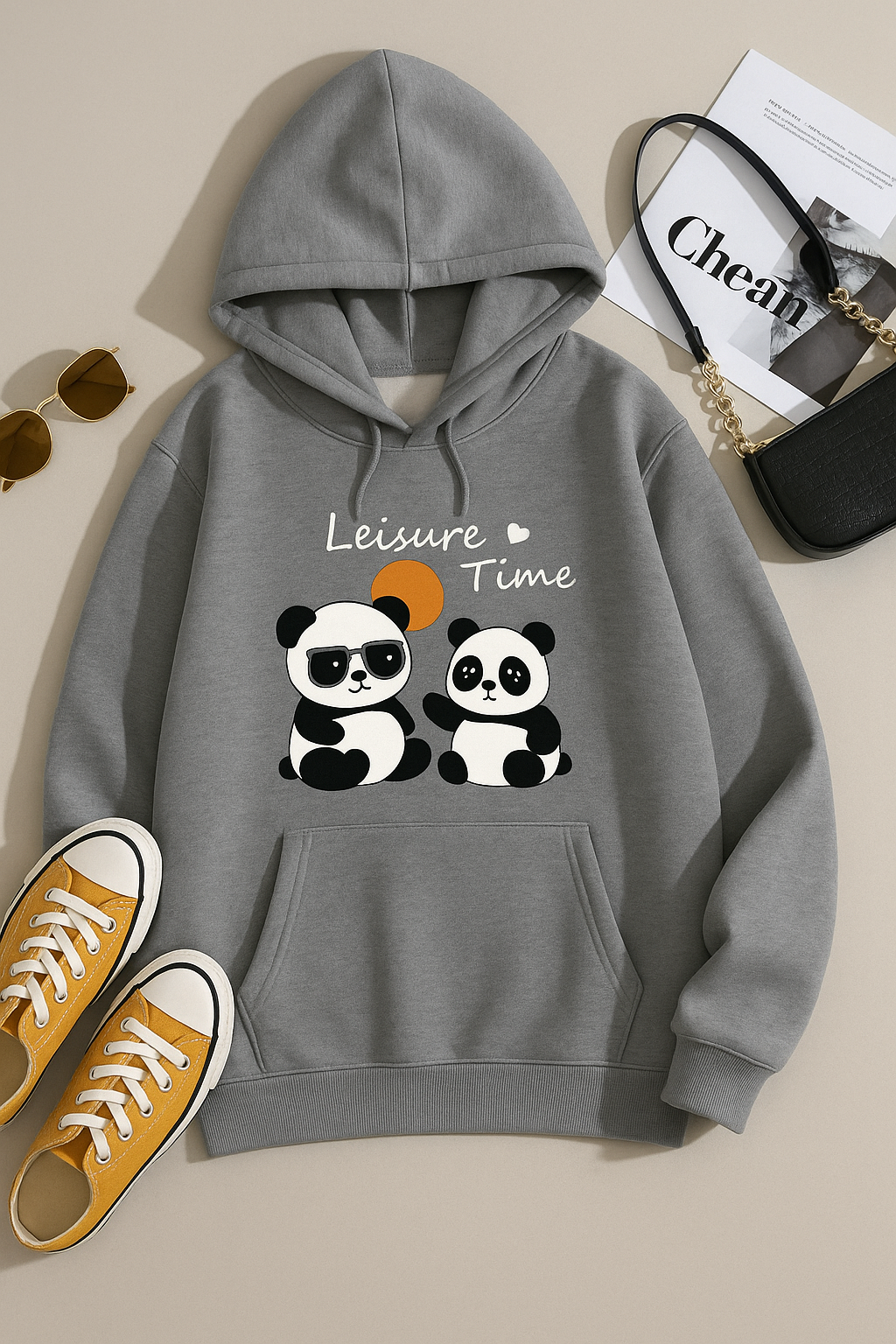 Cute Panda Printed Hoodie For Men's & Women's