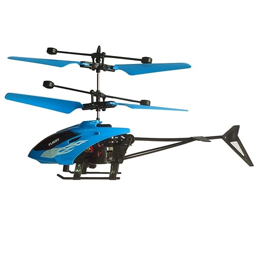 Hand Induction Control Helicopter Toy with Infrared Sensor & USB Charger - Blue