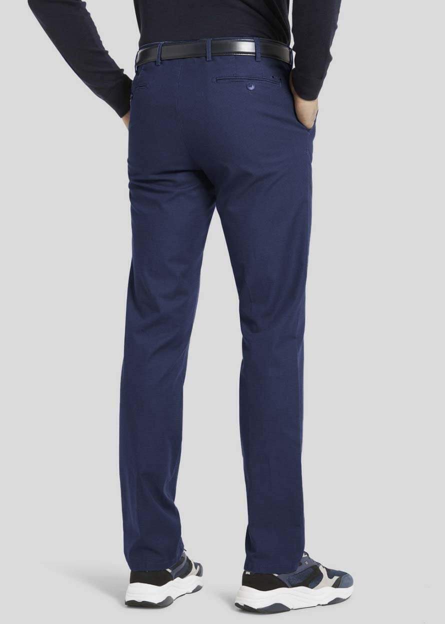 Men's Stretchable Chino Pants Full Length Regular Fit in Solid Colors