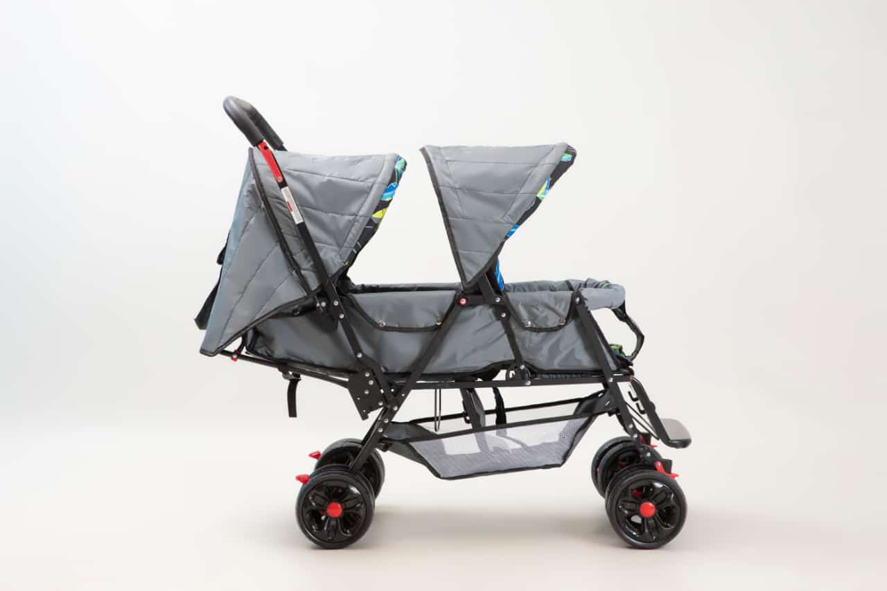 Twin Double Seat 8 Big Tyres Alloy Foldable Baby Stroller Pram