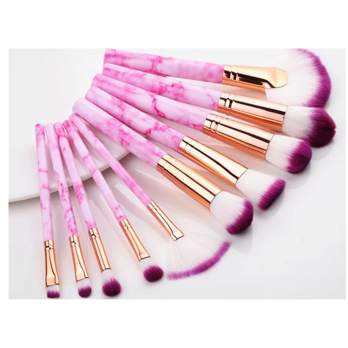 10Pcs Classic Marble Makeup Brush Set Professional Face Eye Makeup Brushes Women Makeup Accessories
