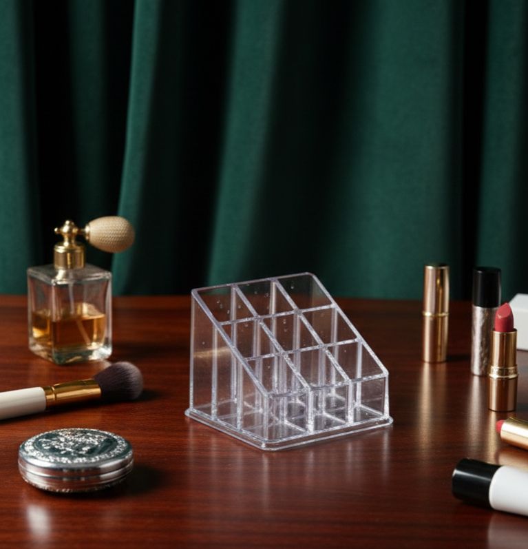 Multi-Functional Makeup Organizer with Drawer and Handle – Desktop Cosmetic Storage Box, Dustproof and Tidy Display Case