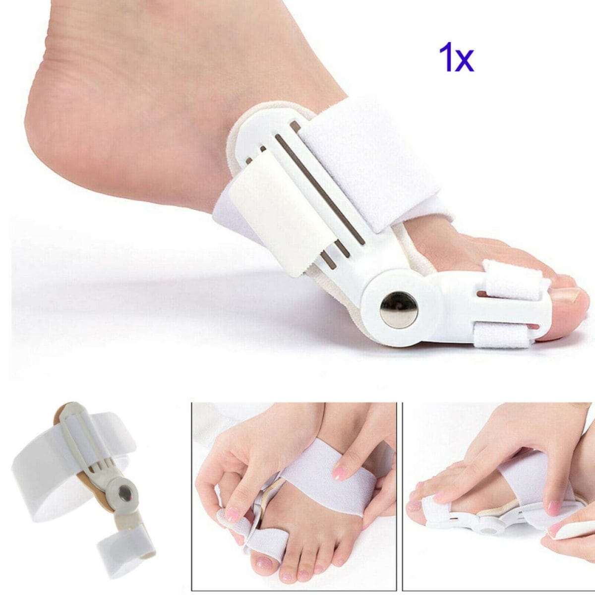HEGRUS Foot Straightener Corrector 1PCS Bunion Corrector Toe Corrector Big Toe Eversion Splint Adjustable Hallux Valgus Corrector For Women Men Big Toe Bunion Orthopedic Toe Straighteners Bunion Splint Bunion Pain Relief Tools