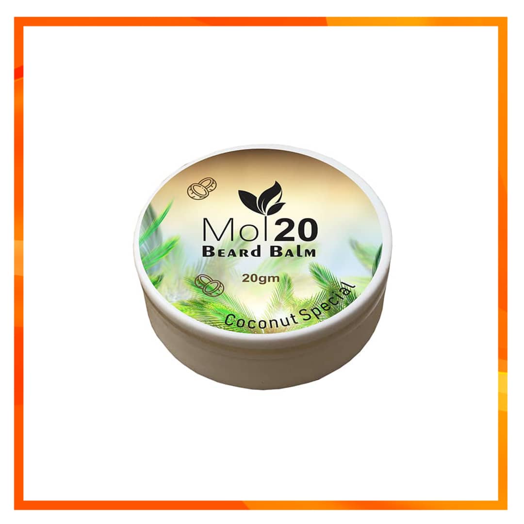 Mol20 Beard Balm - 20gm - Coconut Flavor