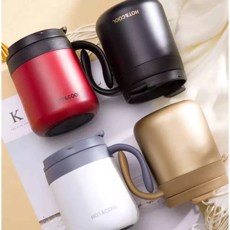 Stainless Steel Coffee Mugs Hot & Cold 500ml Drinkware Water Cups Thermos Insulation With cover and Handle Travel Tea Mug MG-014