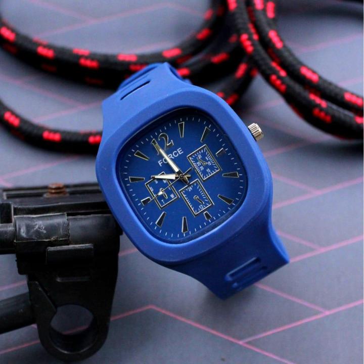 Stylish Square Dial Smooth Silicon Straps Casual Watch Stylish Analog Watch for Boys Men's