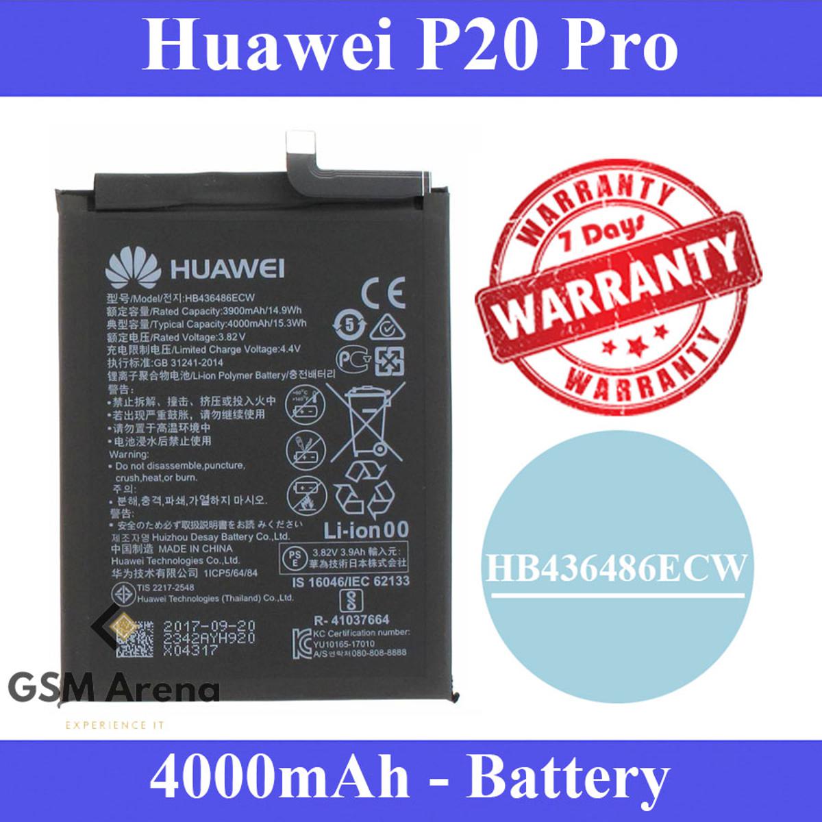 huawei p20 battery capacity