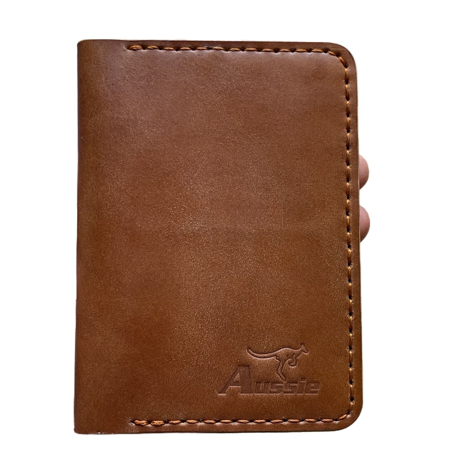 Luxury Handmade Genuine Leather Pass Cover Brown RFID