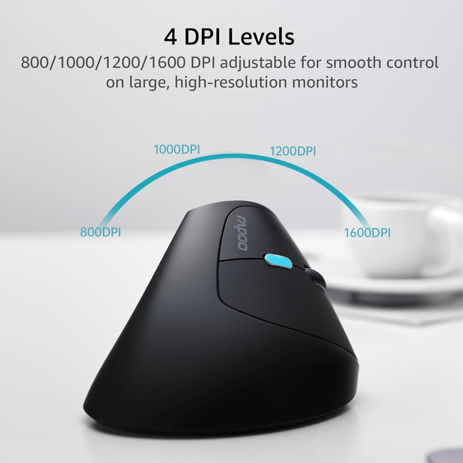 RAPOO EV250 Silent Vertical Ergonomic Mouse 2.4G Wireless Optical Mouse 1600 DPI 5 Buttons Black 19 610626967063dee157b916bb5704e4c3