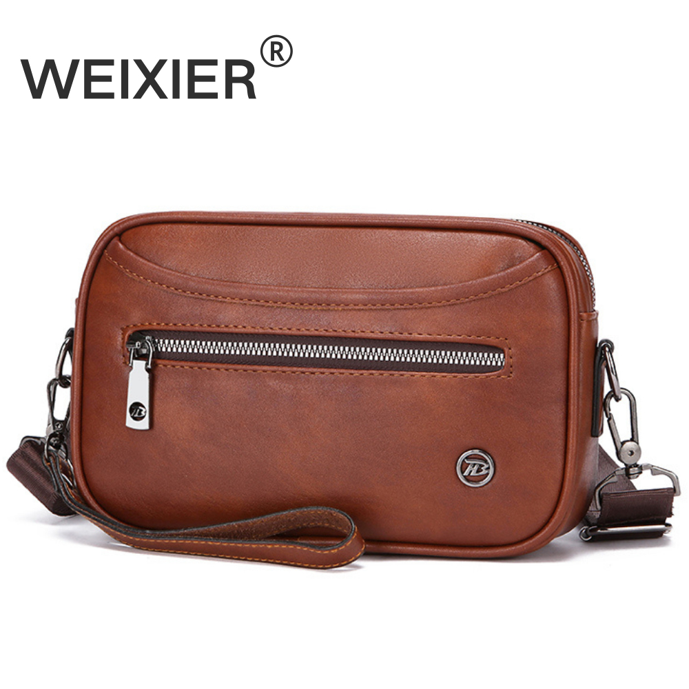 Men's Casual Crossbody Bag Vintage Fashion Single Shoulder Bag Multi-Function Coin Storage Handheld Men's Bag Waterproof Anti..