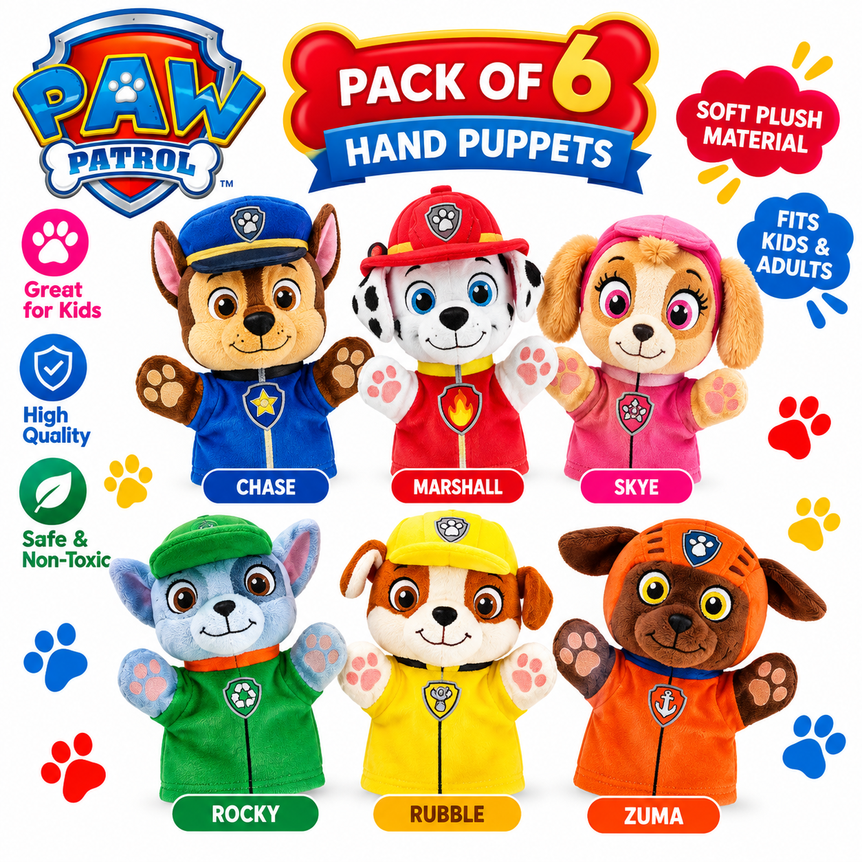 Pack 6 Hand Puppet