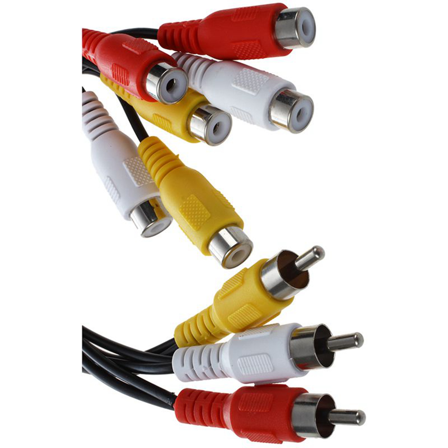 RCA Splitter, Ancable 1-Feet 3 RCA Female Jack to 6 RCA Male Plug Composite  Video AV Cables Splitter Adapter Output Cables Cord : : Electronics