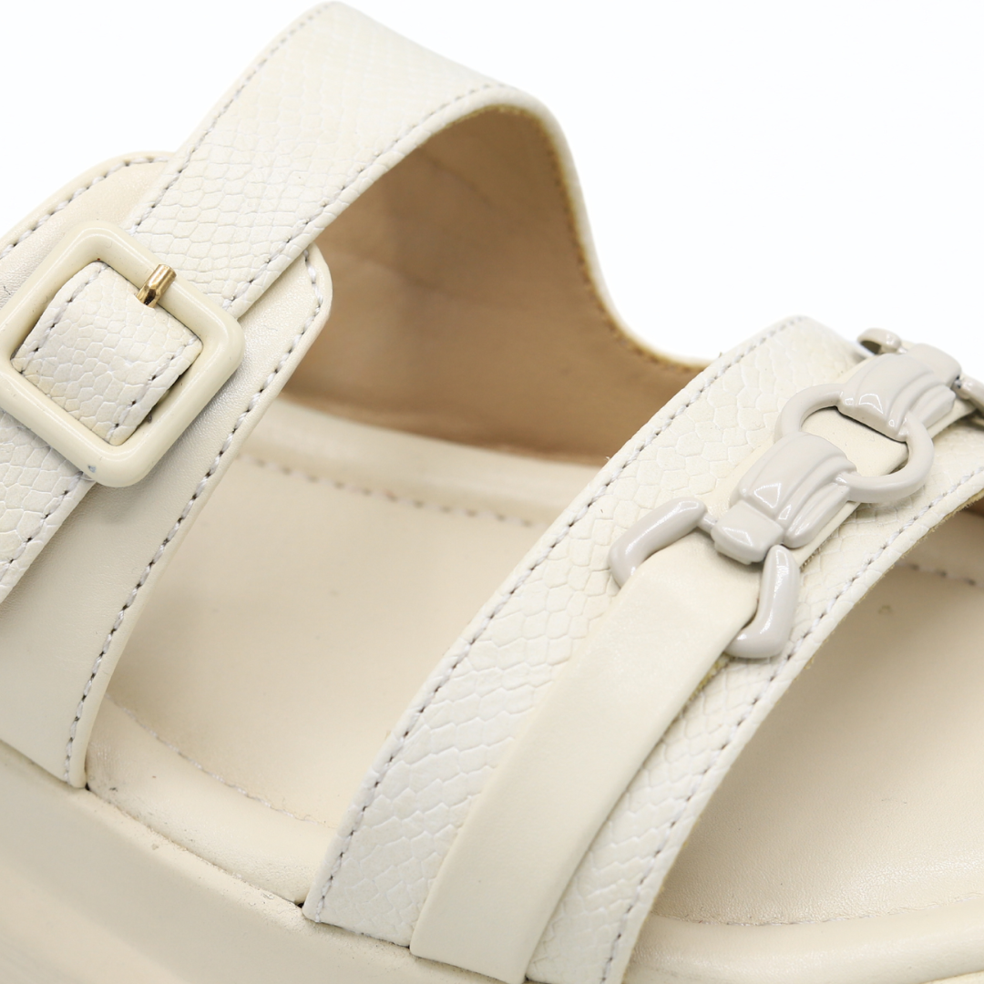 Women Chunky Sole Fawn Slide Sandals - 8003301