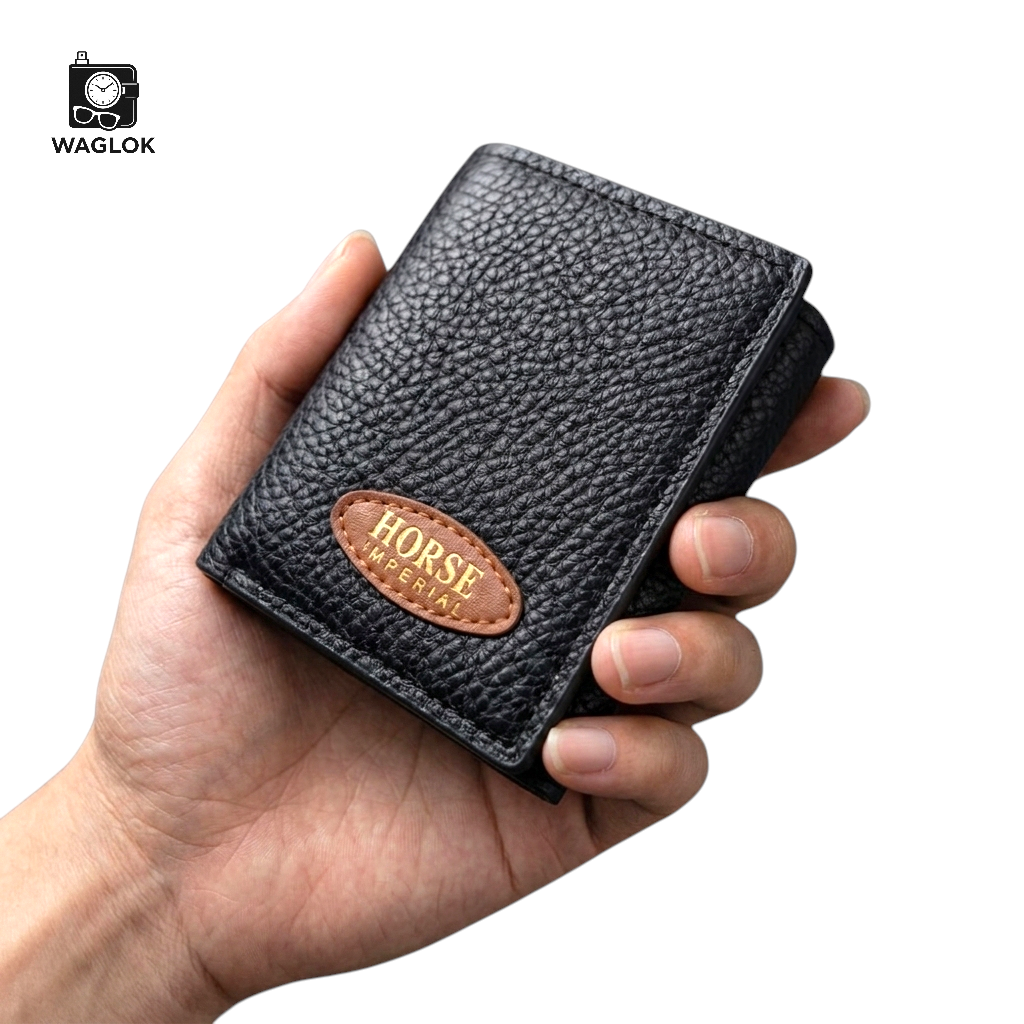 Horse Trifold Short Wallet for Men & Women | 10 Card Slots | Zipper Cash Pocket | Compact Everyday Wallet
