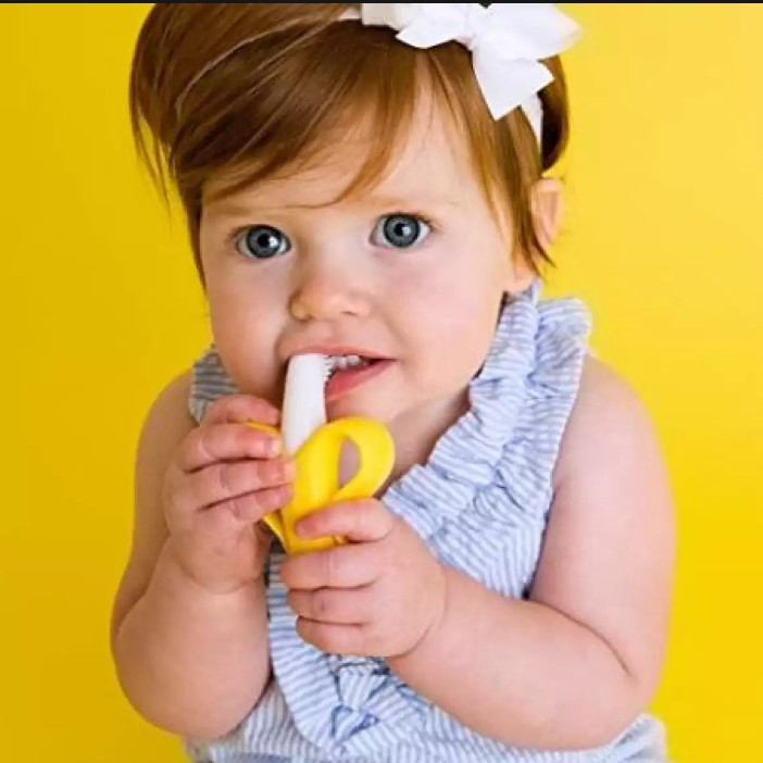 Baby Silicon Banana Teether For Babies Non Toxic Sterilize Imported Made