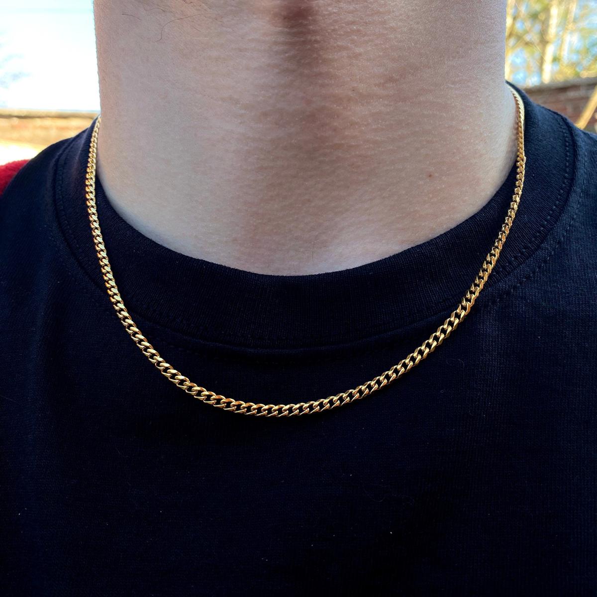 Golden Chain for Men Stainless Steel Long Necklace Chain for Boys, Men