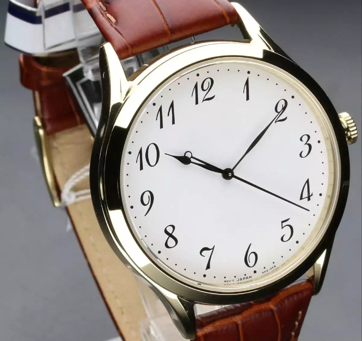 Brown leather Luxury Watch For Unisex