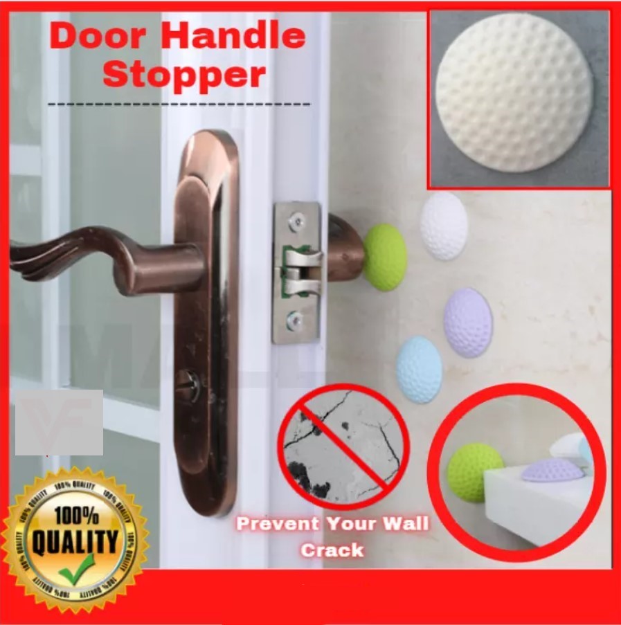 1~5 Self Adhesive Rubber Door Buffer Wall Protectors Door Handle ...