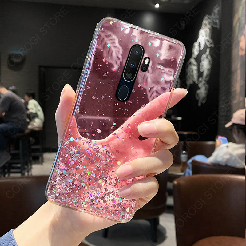 HAOYE Gradient Case For OPPO A9 2020 | Ultra-Slim Clear TPU Cover, Shockproof, Anti-Smudge, Reinforced Corners