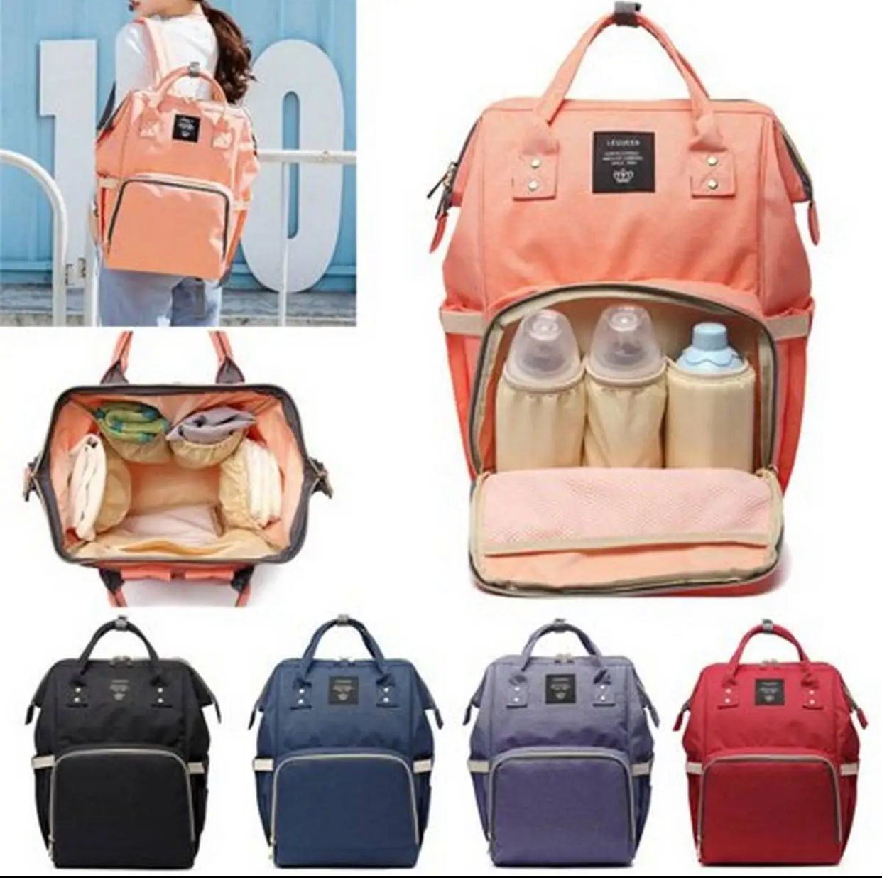 Baby Mummy Maternity Nappy Diapers Bag Large Capacity Baby Bag Travel Backpack Diaper Organizer Nursing Care Child diapers bags. Easy Life