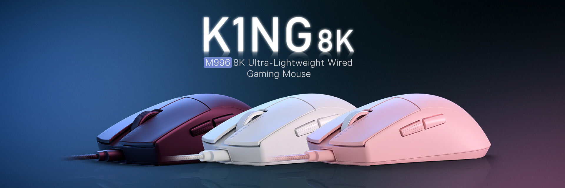 Redragon K1NG M996 8K Hz Wired Gaming Mouse 8000 Hz Polling Rate 26K Dpi 42G Ultra Lightweight 5 Programmable Buttons 12 617734ac59f731a89067368ba812b721