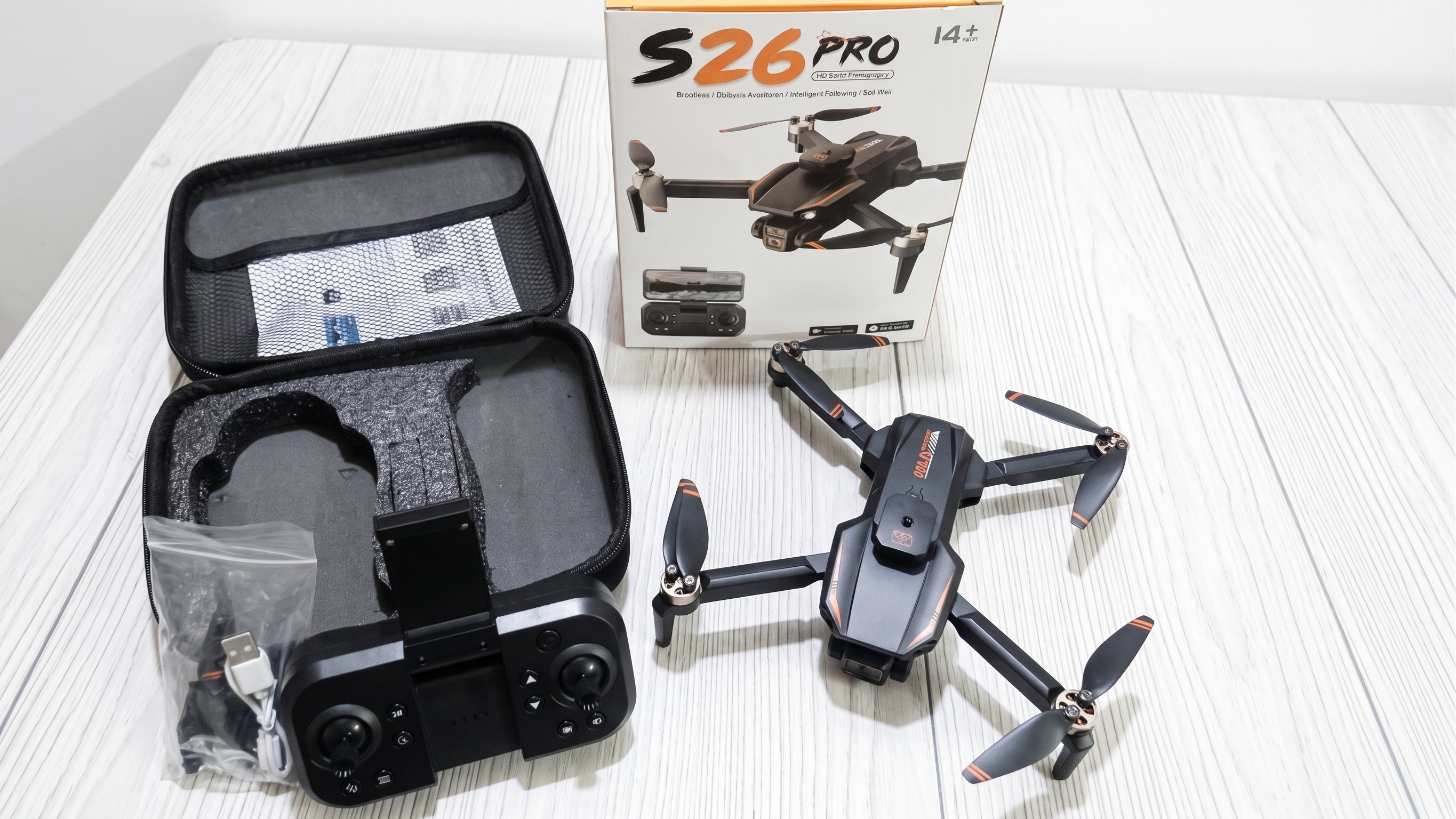 S26 Pro Drone with Dual Camera – Foldable WiFi FPV RC Quadcopter | 360 Laser Obstacle Avoidance| Brushless Motor Drone
