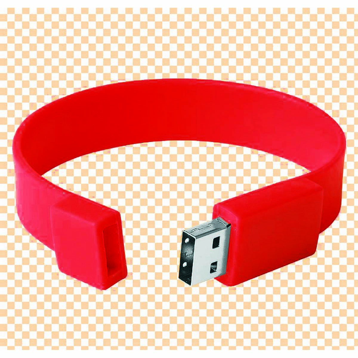 Multi-Color Custom Flash Drive Silicone USB Wristband (8GB)