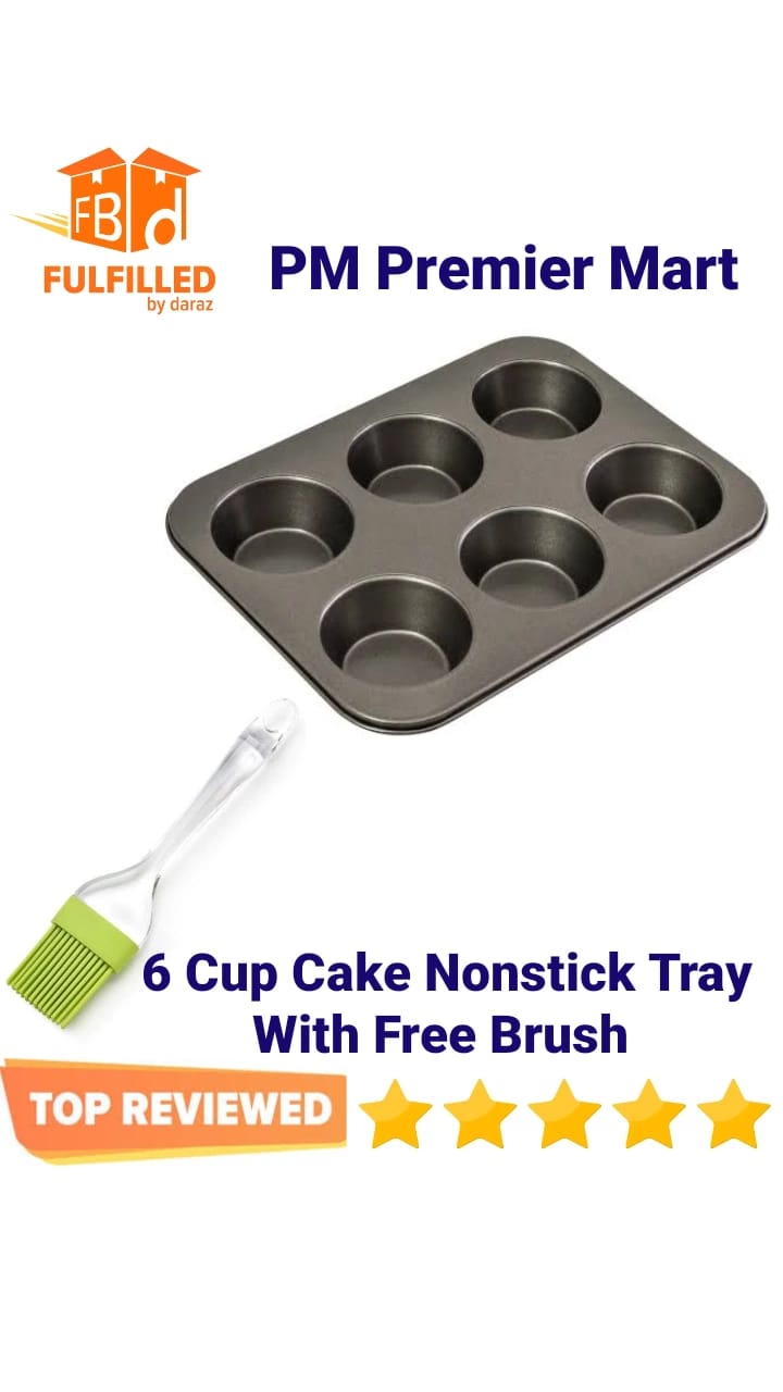 OvenStuff Non-Stick 6 Cup Jumbo Muffin Pan - American-Made, Non-Stick