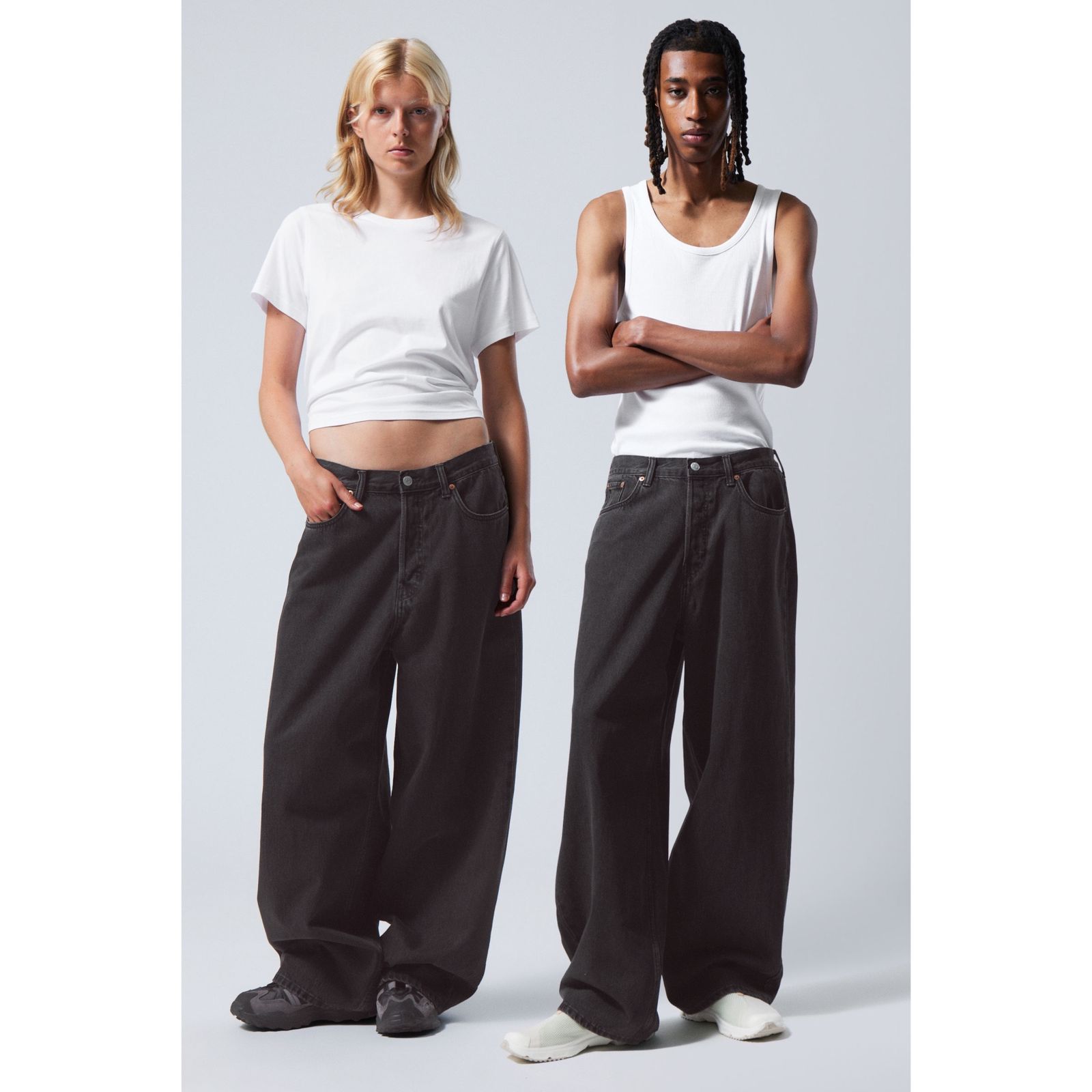 Unisex Korean Style Baggy Highwaist Premium Quality Wide Leg Baggy Jeans For Male/Men/Boys & Girls