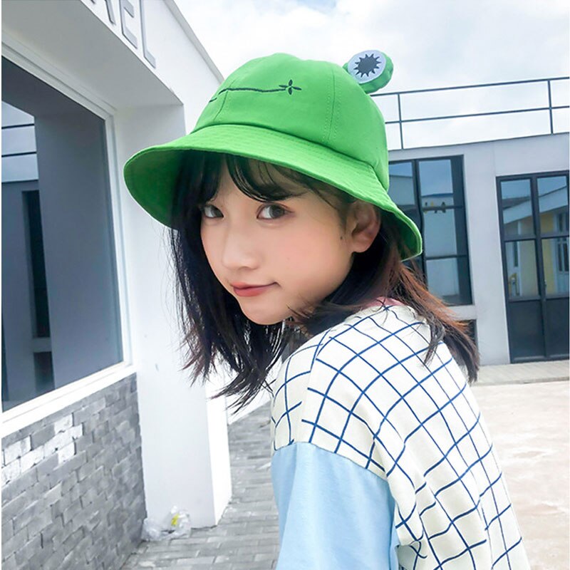 Frog Bucket Hat New Summer Hat Female 