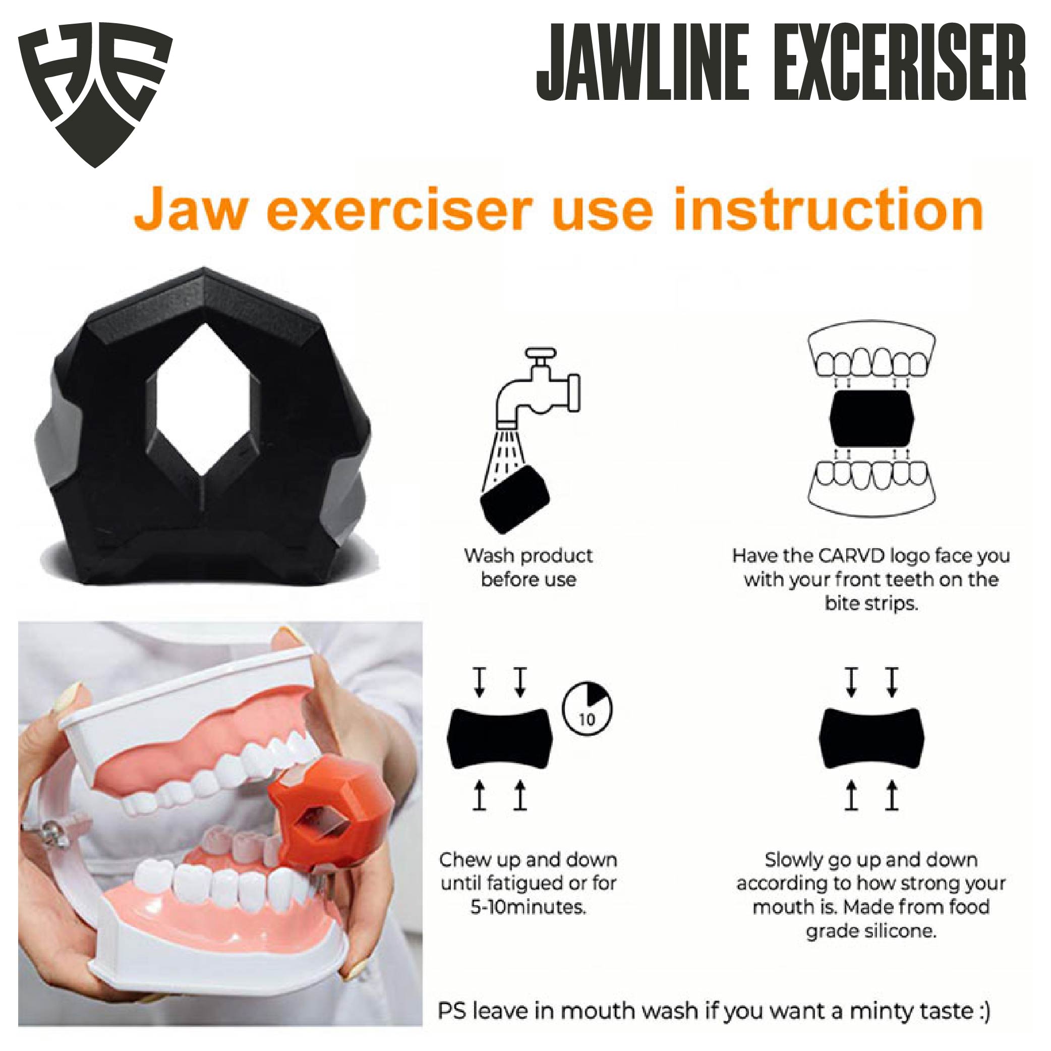 Jaw Exerciser Double Chin Reducer, Jawline Exerciser Chew, Jaw Trainer, Face Slimmer, Jawline Shaper, Neck Trainer, Anti-Aging Woman & Men  (Violet) Advanced - Violet