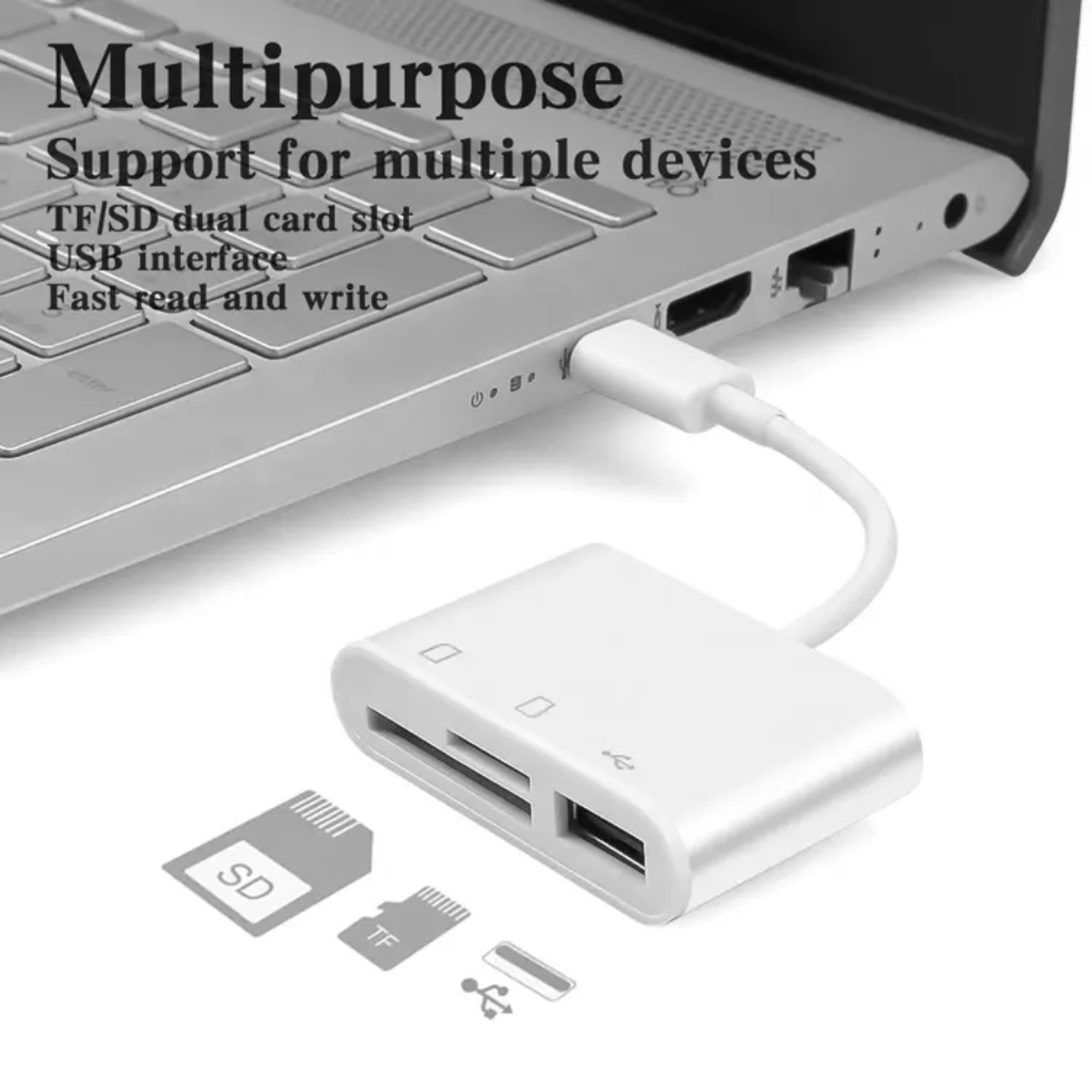 3 In1 USB Type-C /Micro-USB USB 2.0/3.0 Memory Card Reader Writer OTG Adapter SD TF Super Speed - Global Gadgets