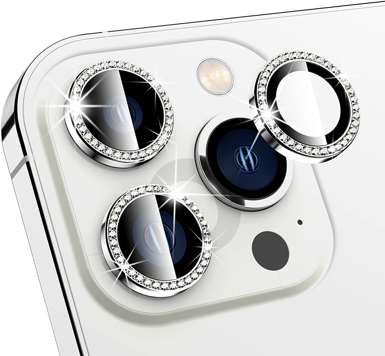 Diamond Camera Lens Protector For 11 / 12 / 13 / 14 / 15 / 16 / 17 Series  Luxury Sparkle Shockproof Camera Guard