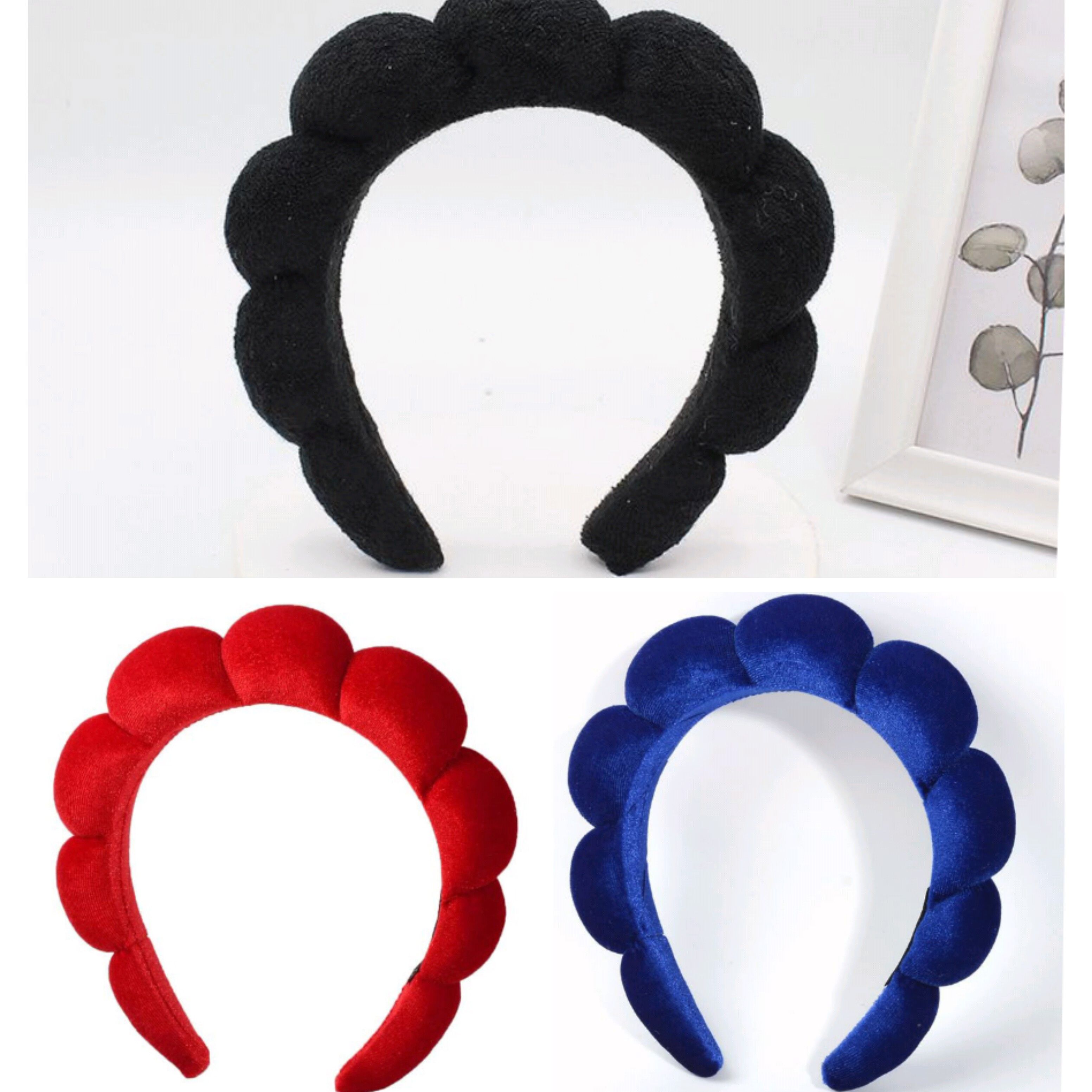 Unique Velvet High-Skull Padded Hairband with velvet scrunchies– Wide, Soft, and Elegant Twist Design for Women’s Stylish All-Season Headwear