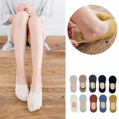 5 Pairs Women Girls Fashion Cotton Invisible Anti-slip Ankle Socks
