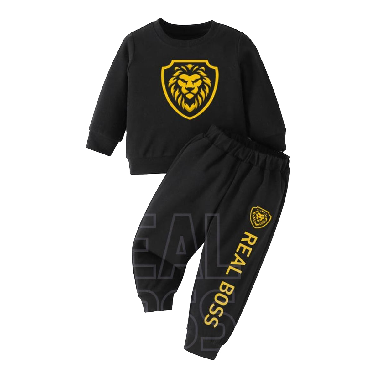 RealBoss- New Full Sleeve Tracksuit For Kids(T-Shirt + Trouser)