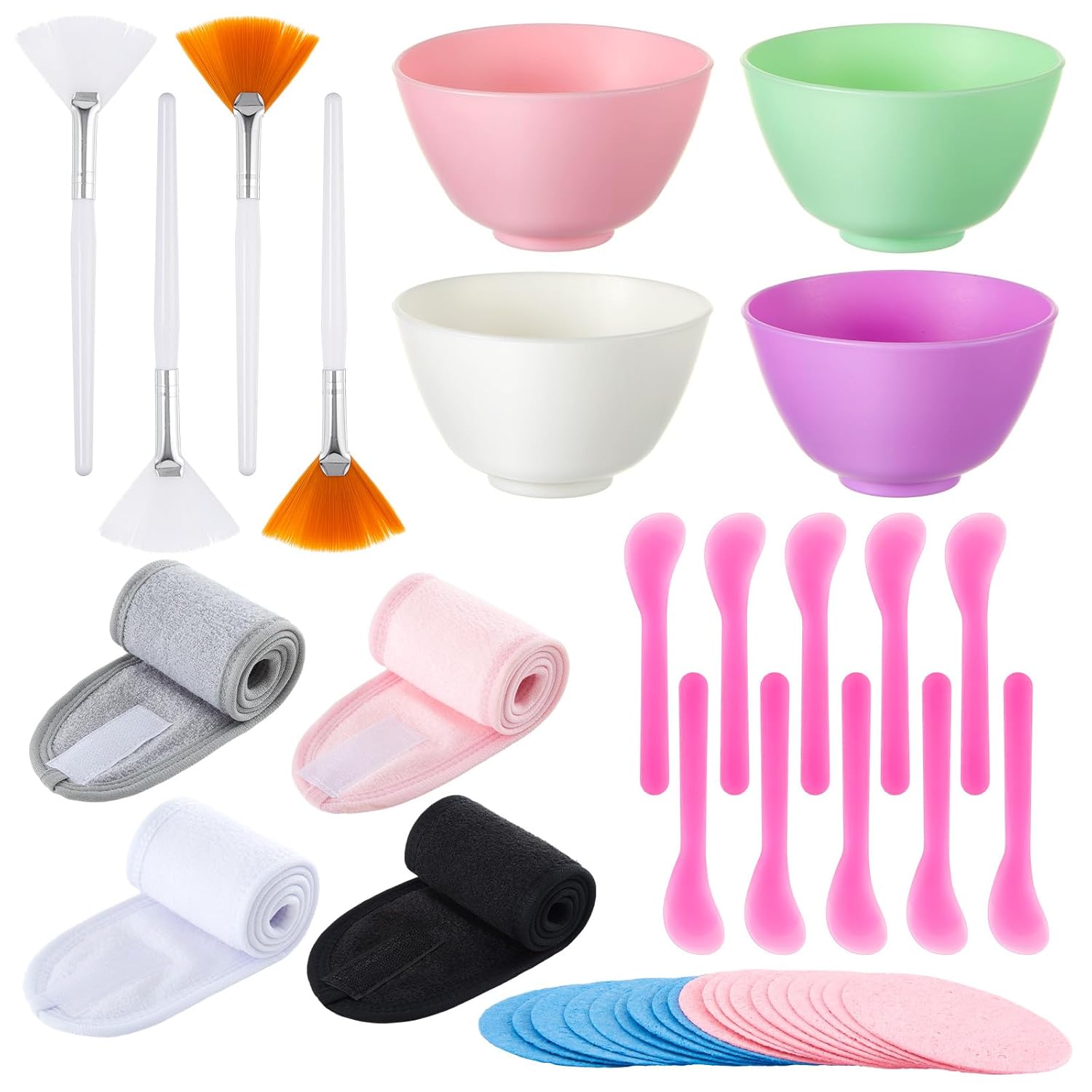 Facial Mask Brush Transparent Face Cosmetic Makeup Brushes Tools for Facial Mask Application and DIY Needs (Facial Applicator)